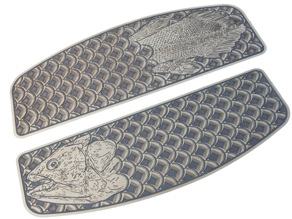 Harley-Davidson Brass Fish Scale Floorboard Insert
