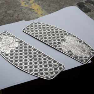 stainless fish scale floorboard inserts for Harley-Davidson