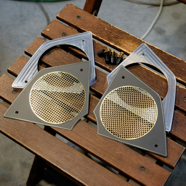 fxrd aluminum speaker cover and brass plates
